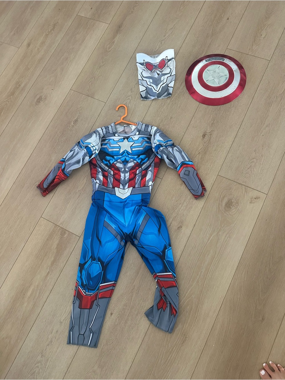 CAPTAIN AMERICA COSTUME KIDS SIZE